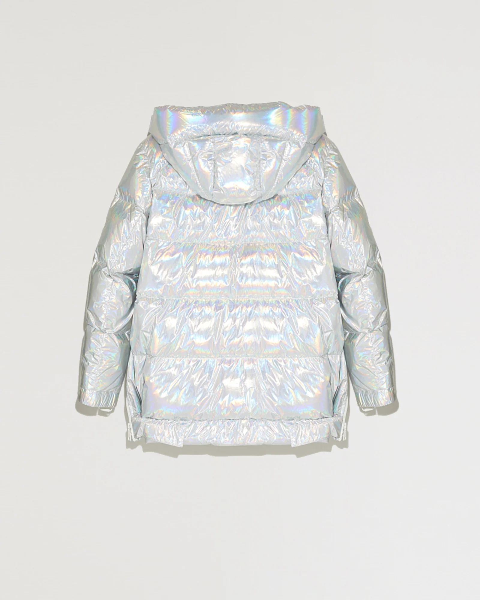 Hooded down jacket in technical fabric – Image 2