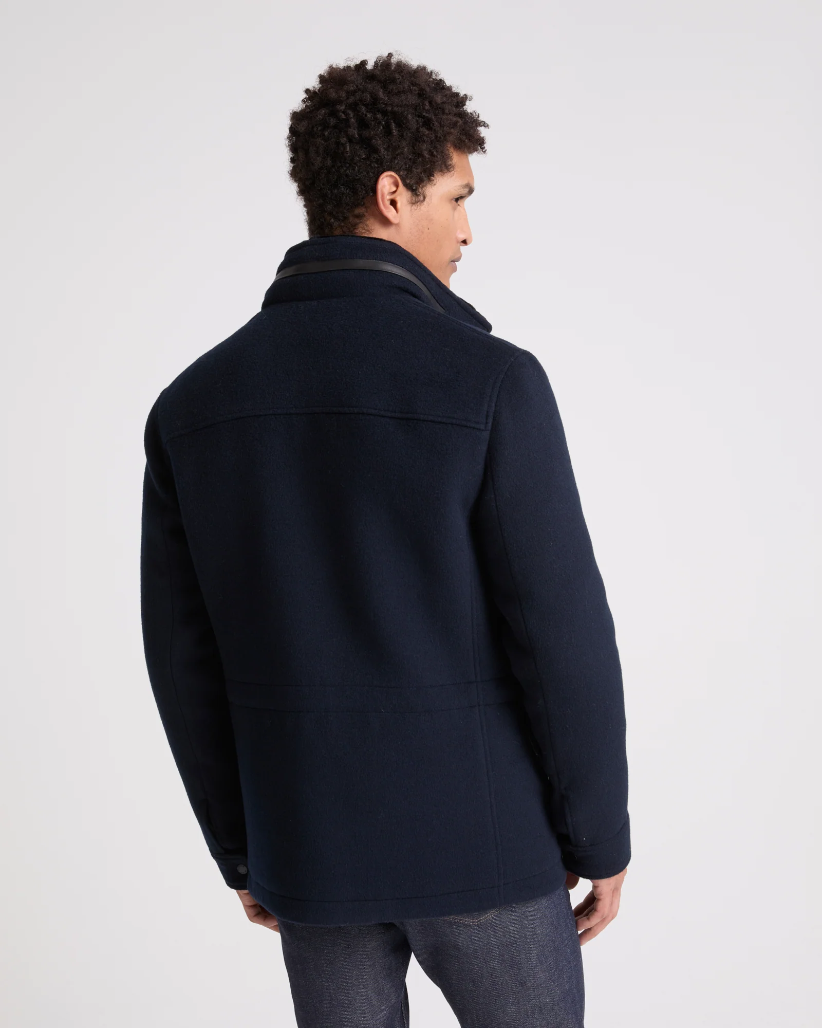 Field jacket in double-sided wool-cashmere with mink trim – Image 4