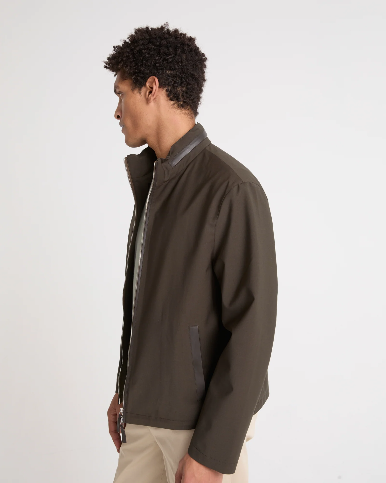 Waterproof hooded lambskin jacket with jersey lining – Image 3