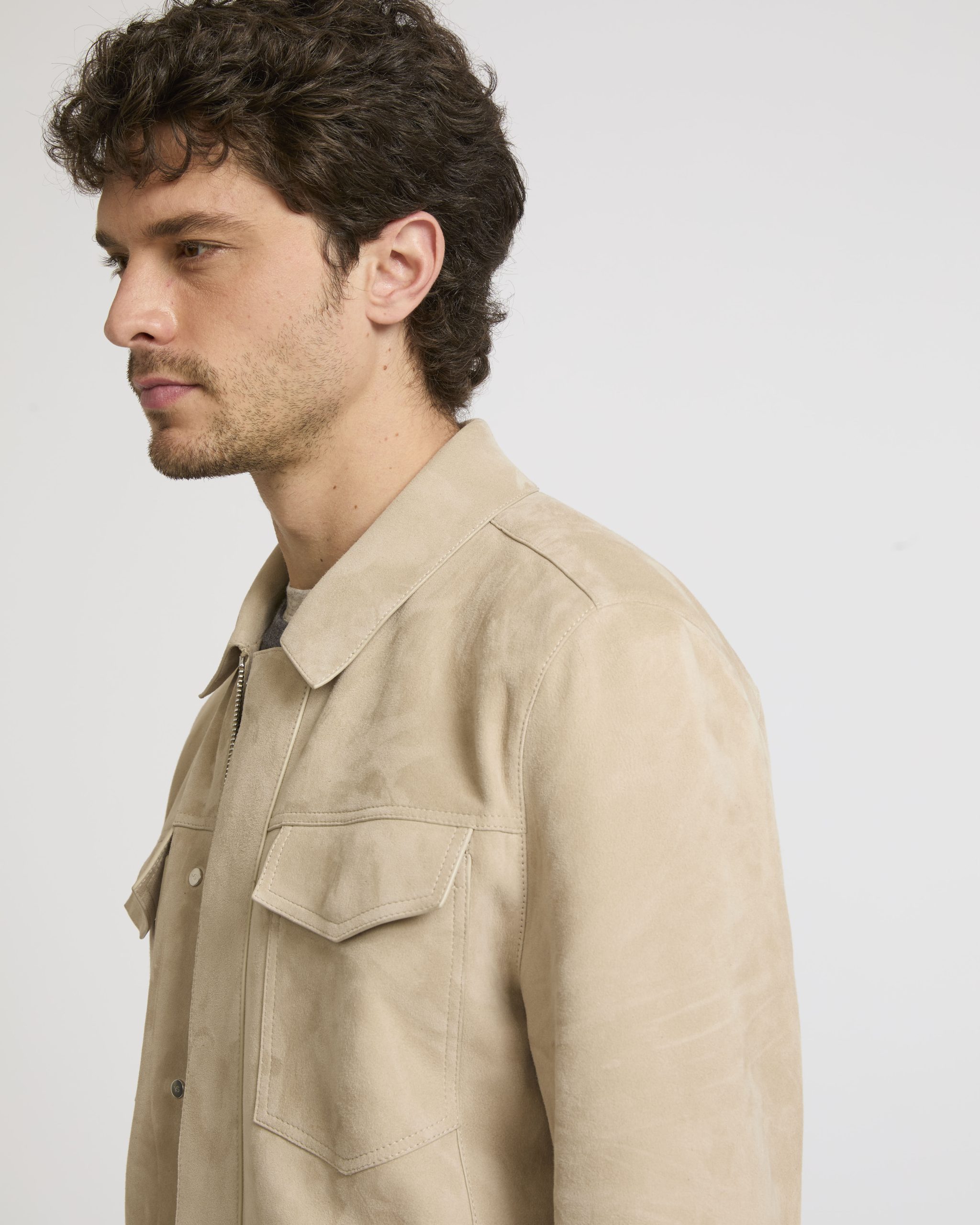 Double-sided velour leather jacket with nappa reverse – Image 2