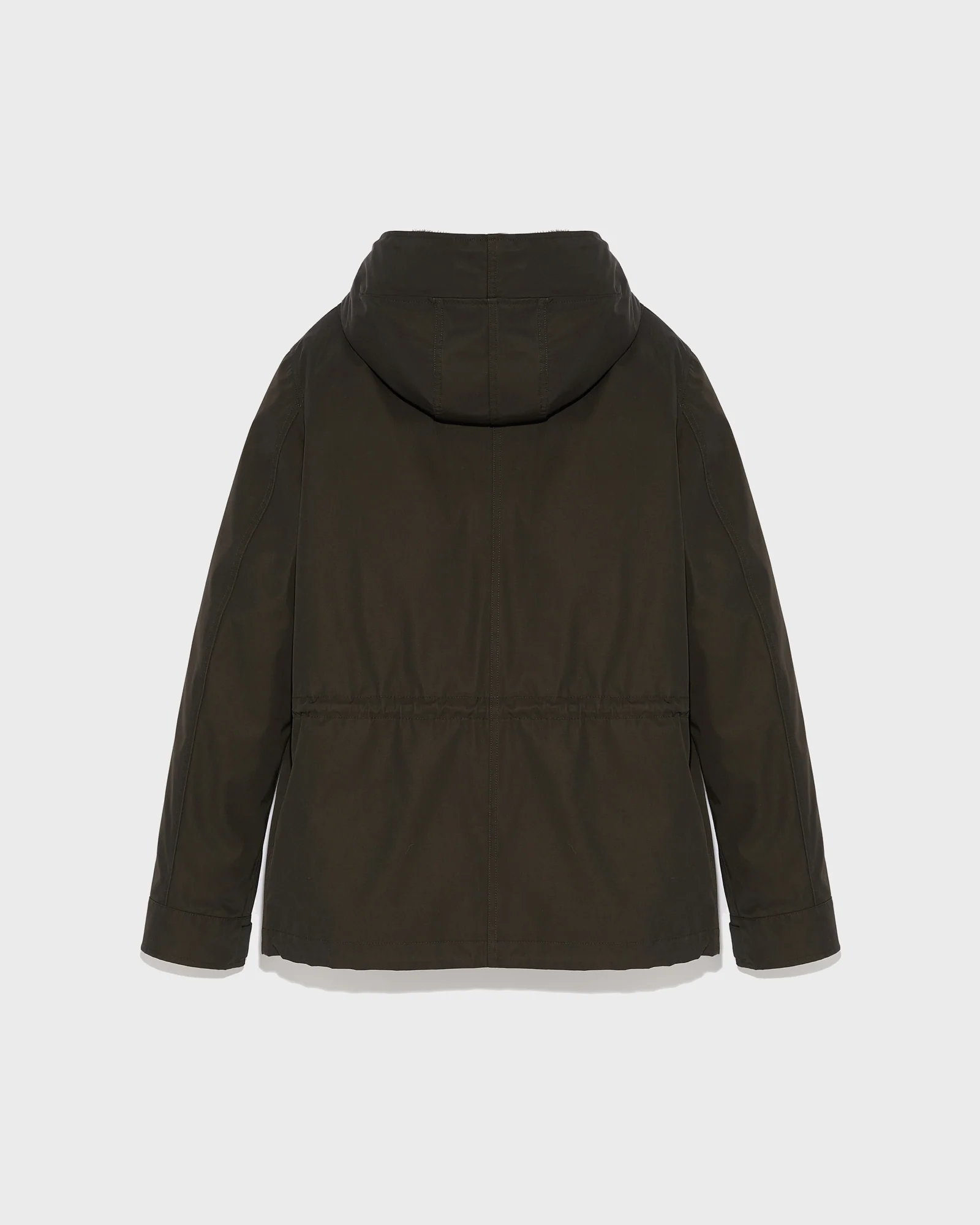 Fitted Parka In waterproof Technical Gabardine And Mink fur – Image 7