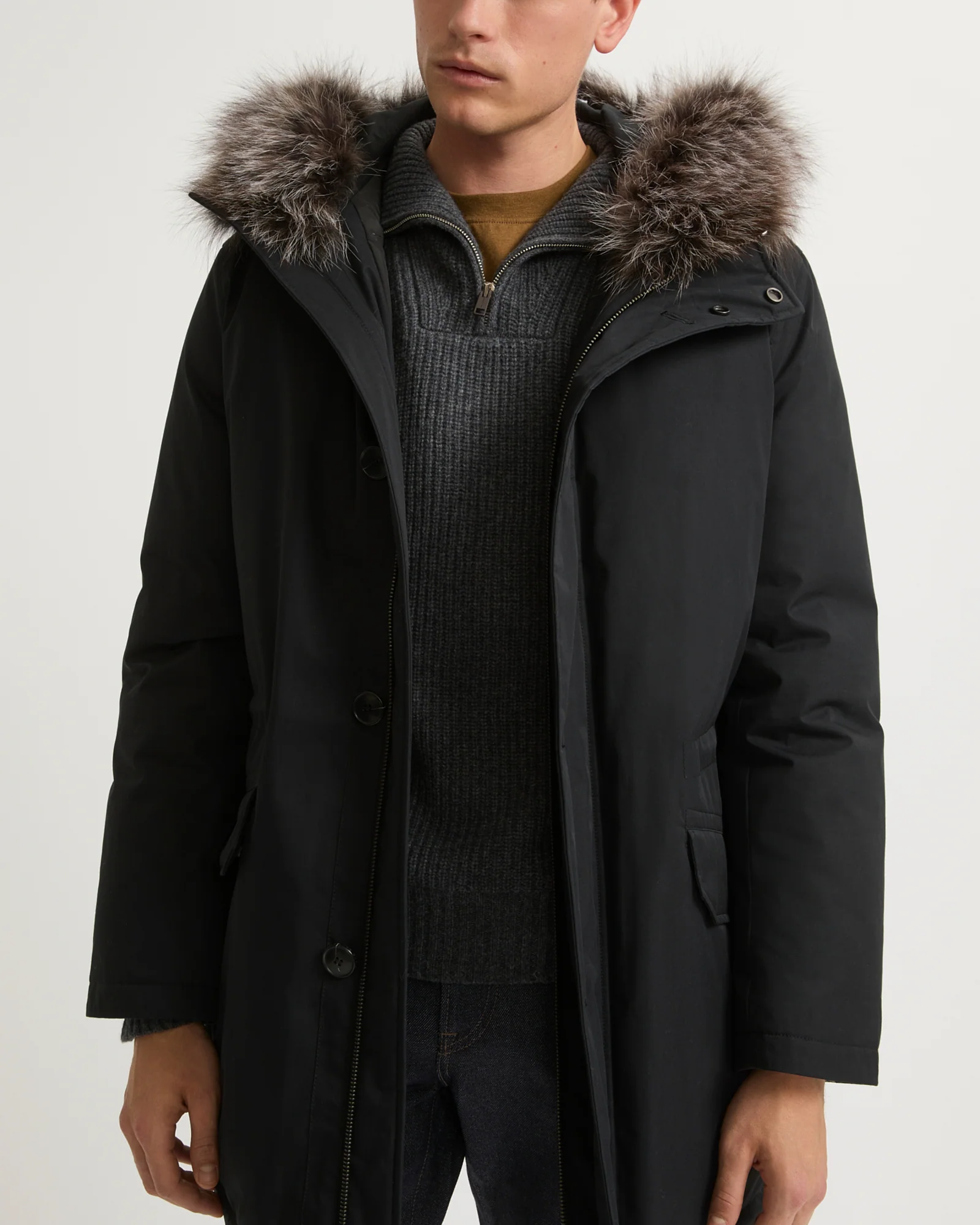 Waterproof cotton-blend iconic parka with fox fur trim – Image 2