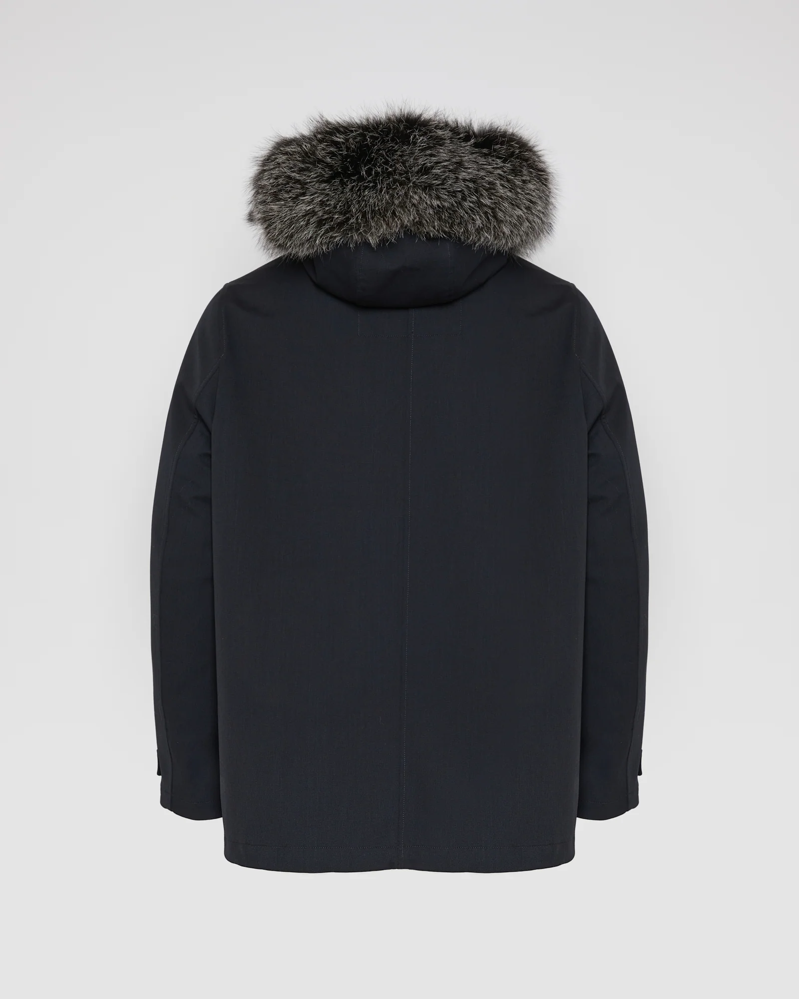 Short parka in technical wool and fox and rabbit fur – Image 8