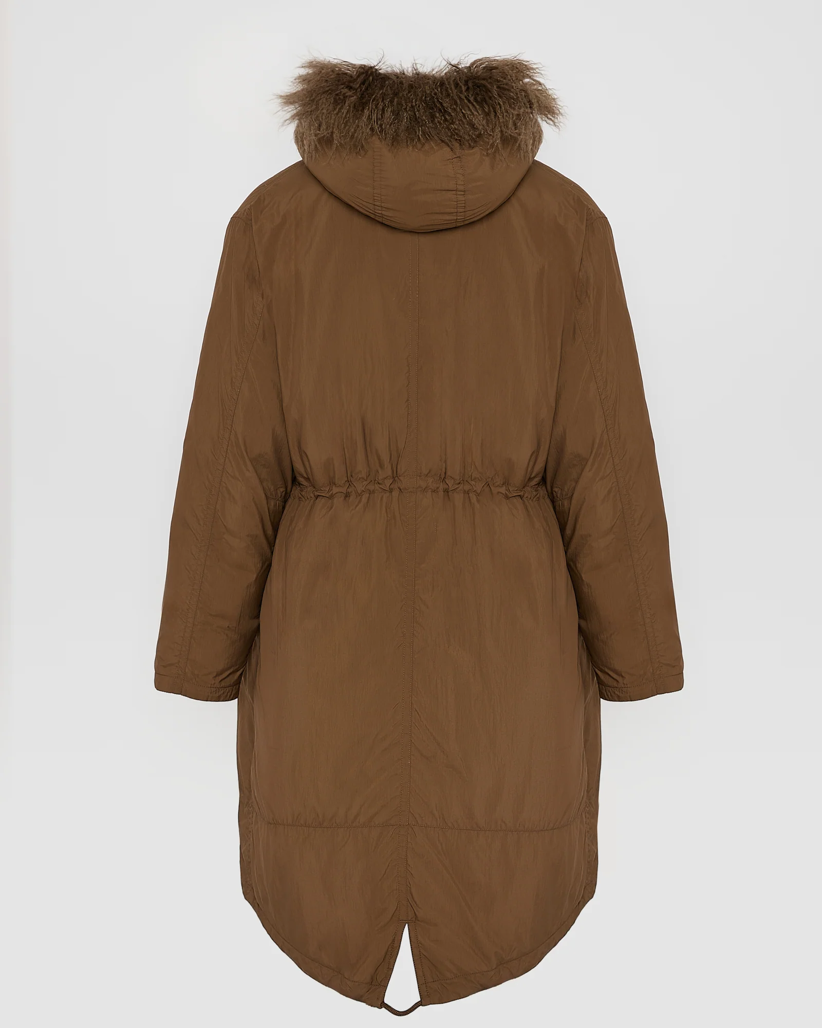 Ultra-light down parka with curly lambskin trim – Image 7