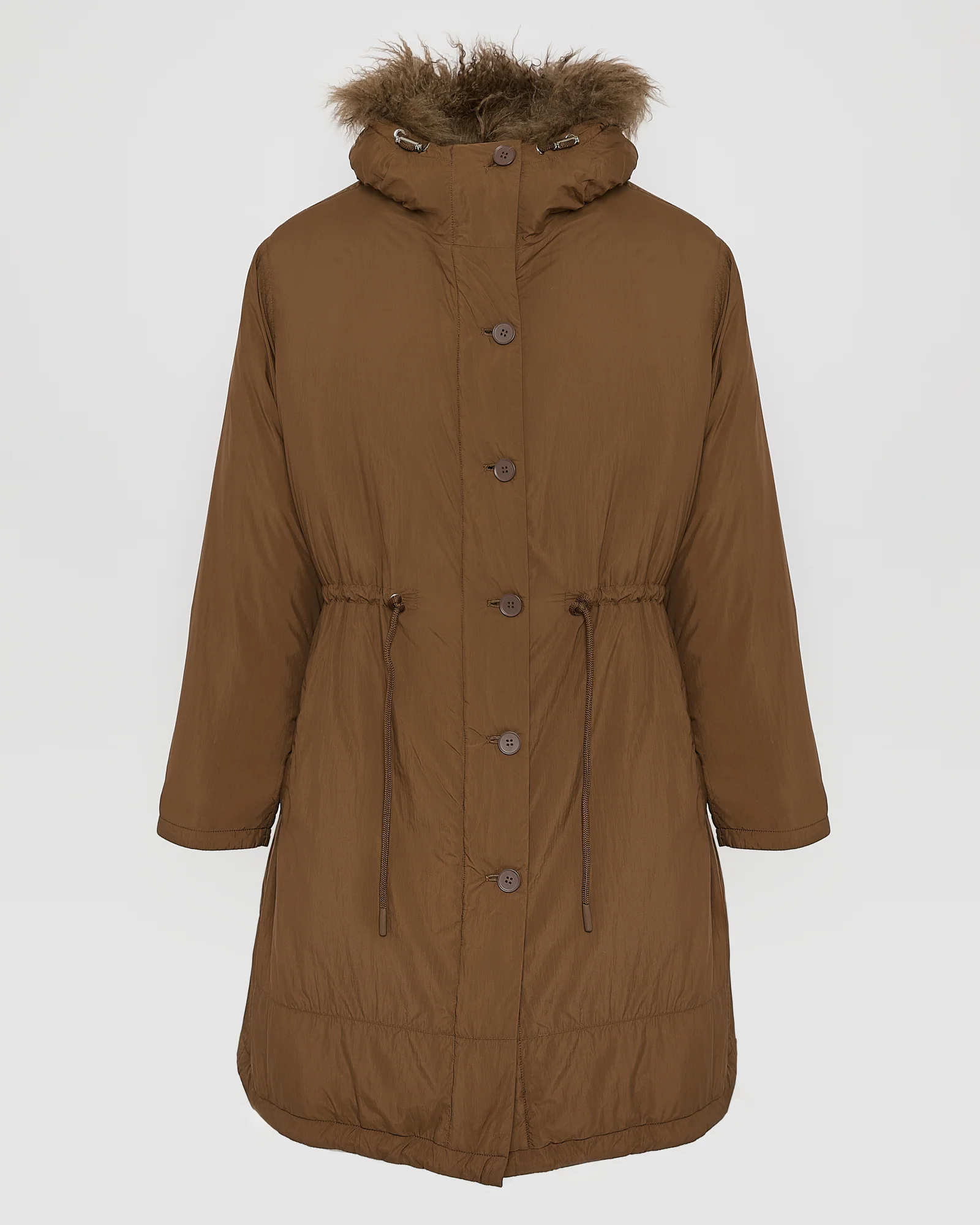 Ultra-light down parka with curly lambskin trim – Image 6