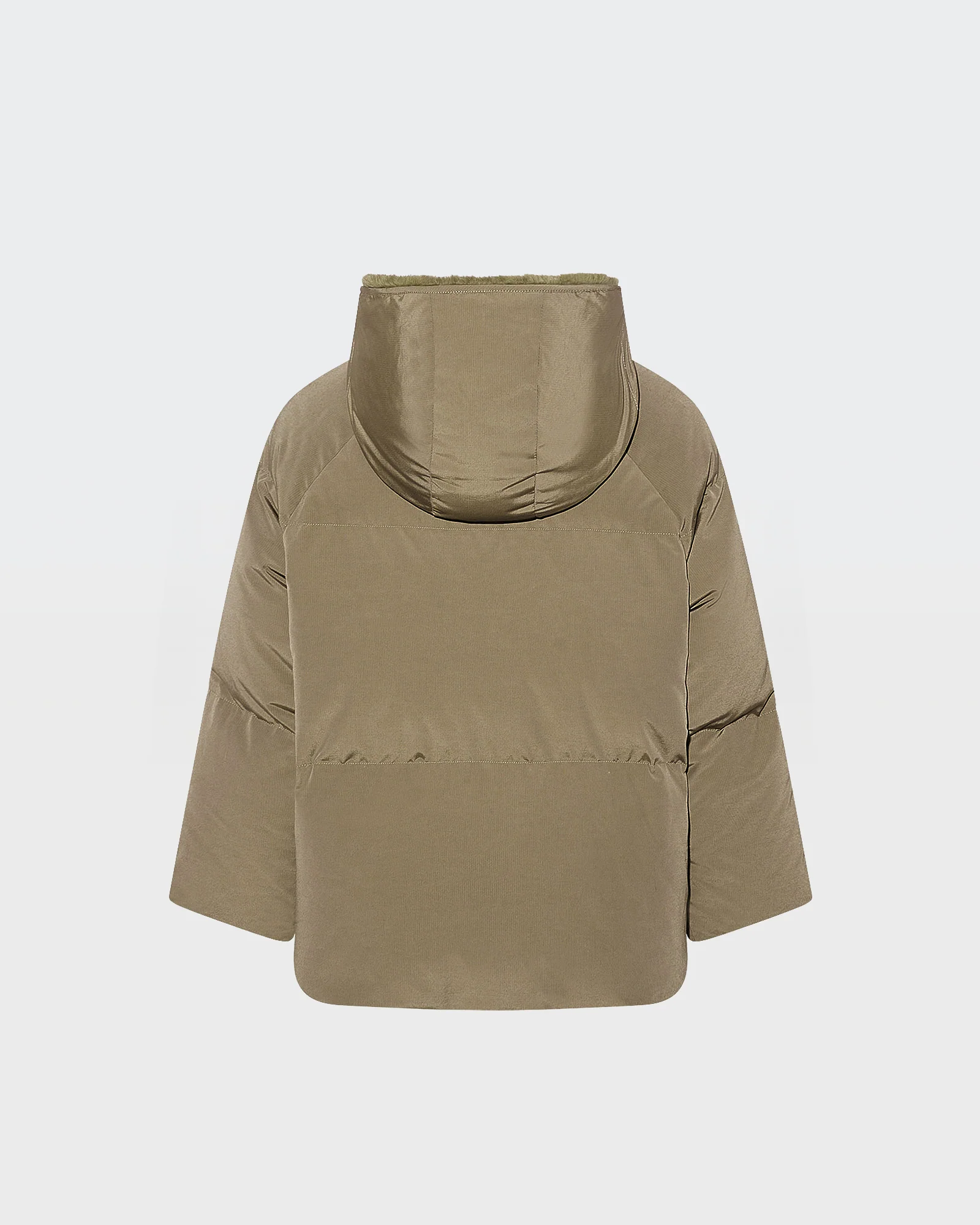 Short down jacket with rex rabbit fur trim – Image 6