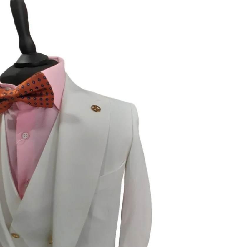 Costume homme 3 pièces blanc : Achile – Image 3