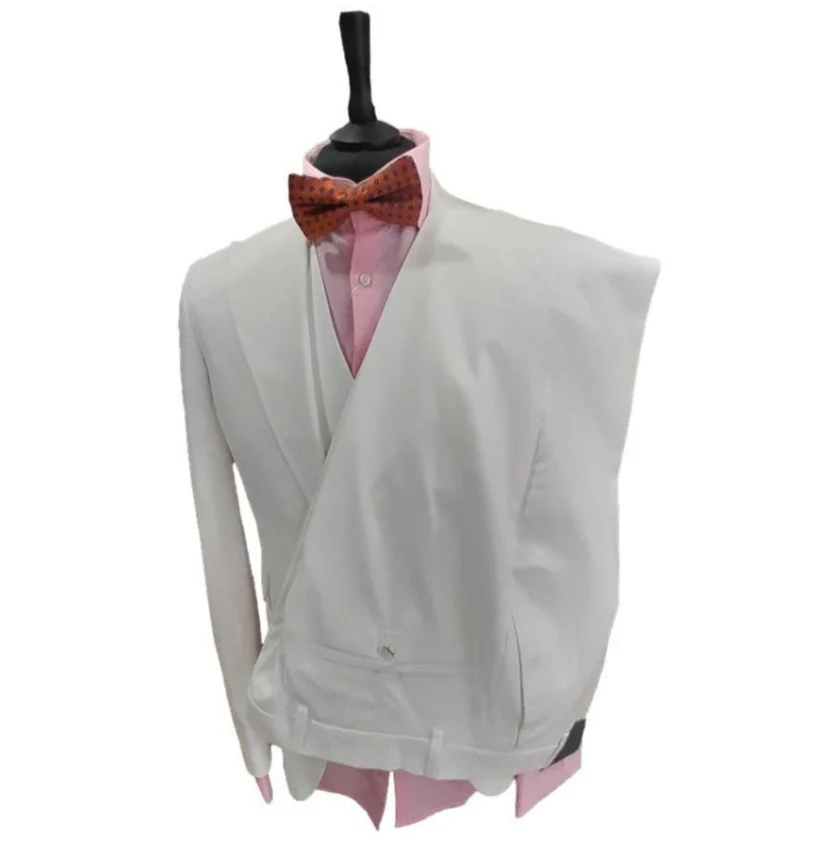 Costume homme 3 pièces blanc : Achile – Image 4