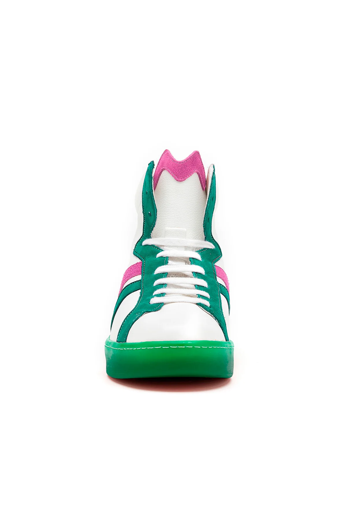 Basket BM French - Fuschia et vert – Image 2
